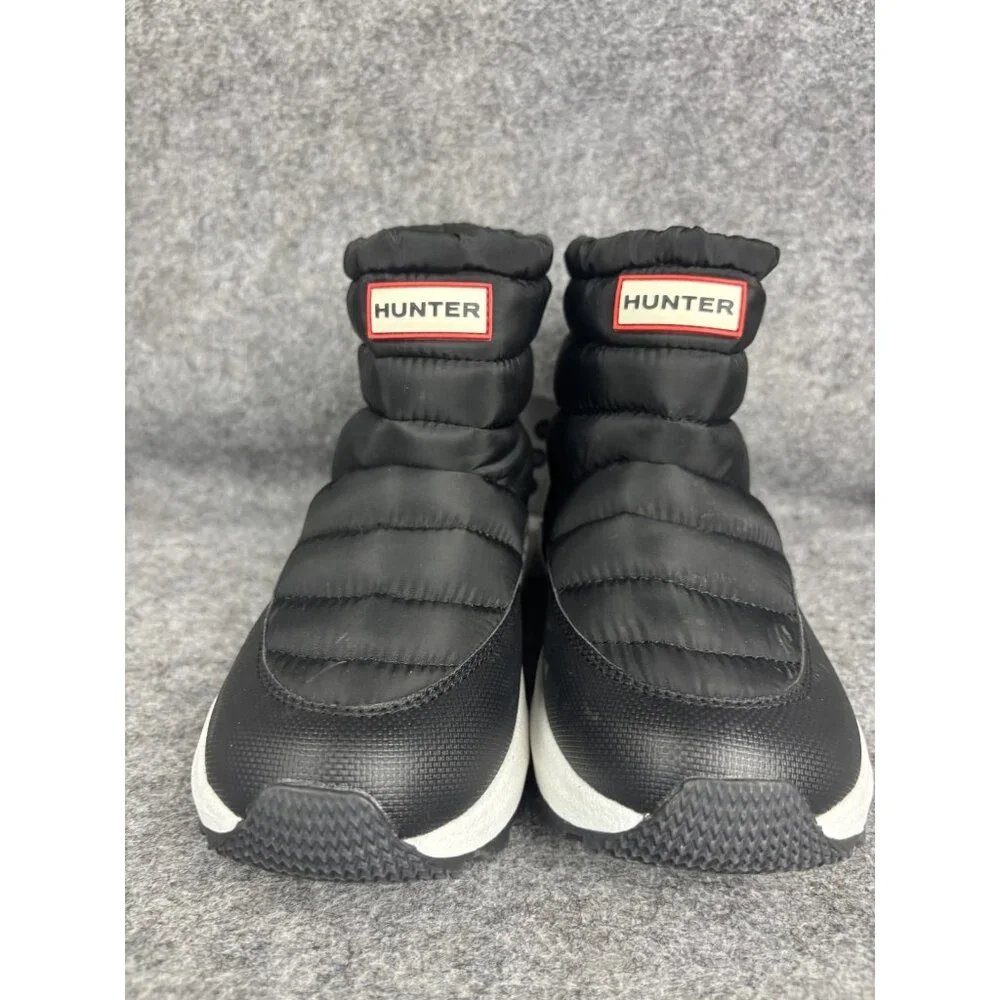 Hunter Boots Womens Size 6 Black Ankle Winter Faux‎ Fur Lined Water Resistant